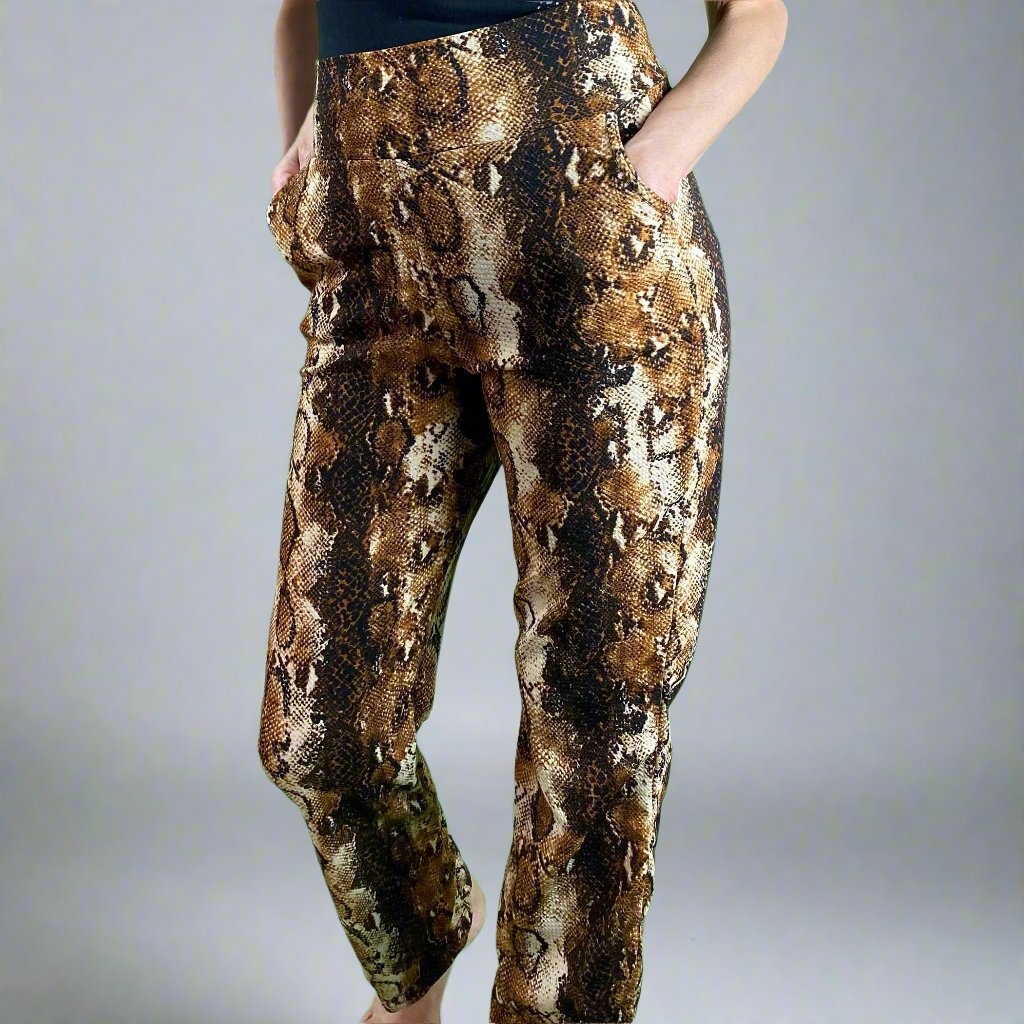 SAMPLE Faux Snakeskin Comfort Pants-Pants-S-Thrum State