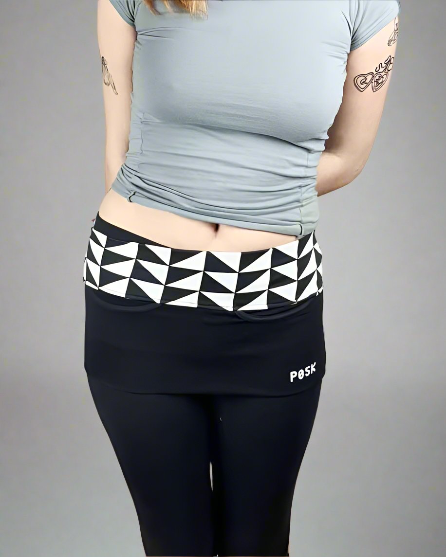 P05K™ | Black Triangles Ponte De Roma Waist Pockets-Waist Pockets-Thrum State