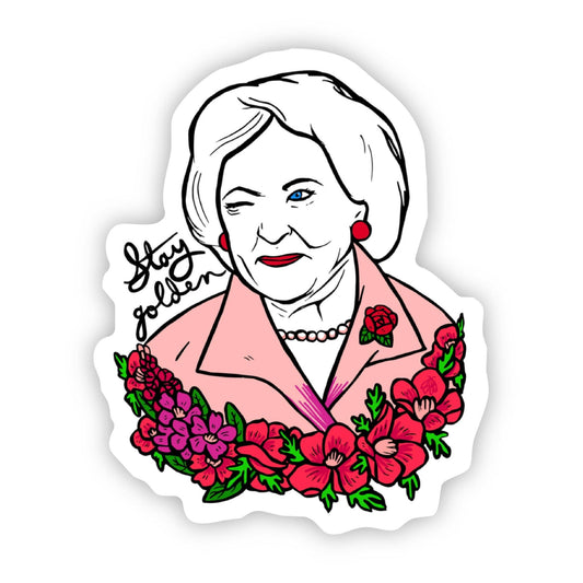 Betty White Stay Golden Sticker-Decorative Stickers-Thrum State