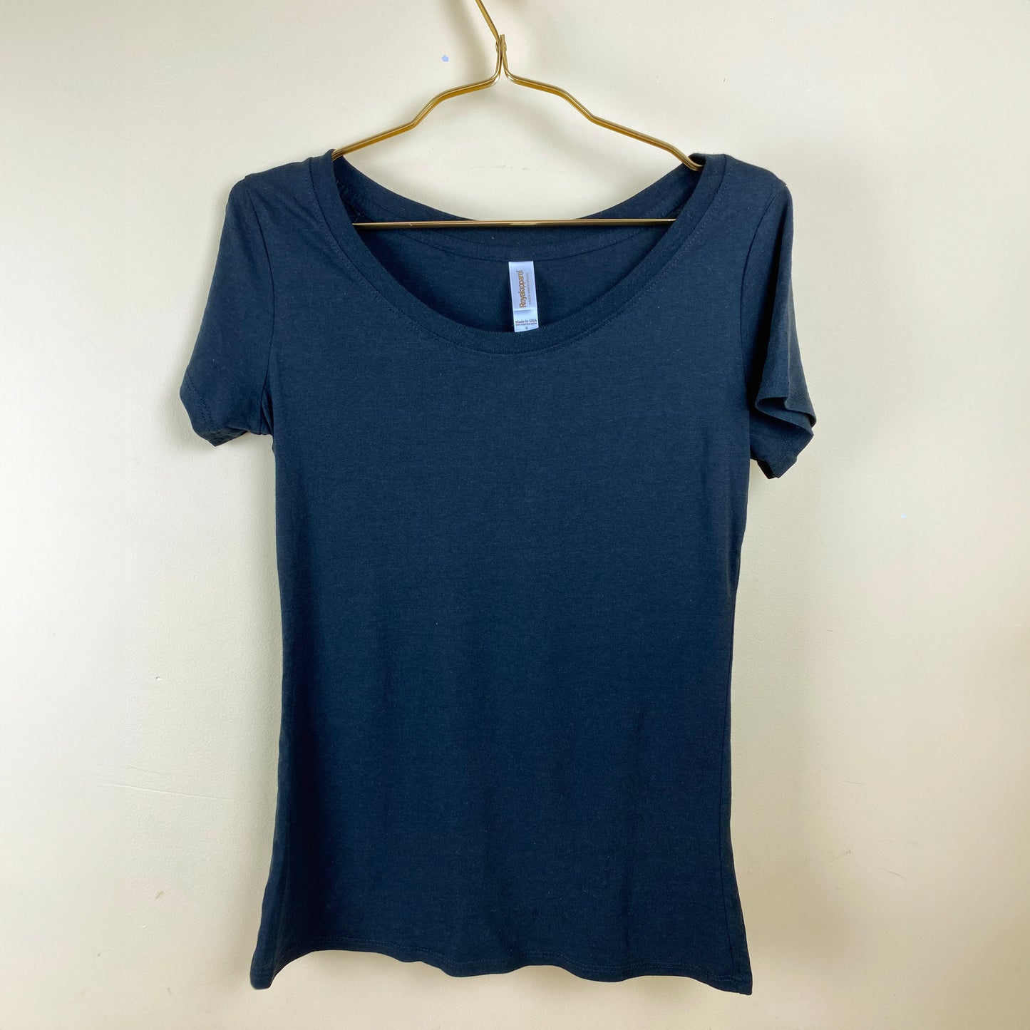 Blank Women’s Scoop Neck Bamboo Organic Cotton Tee-Hidden-S-Natural White-Hagsters