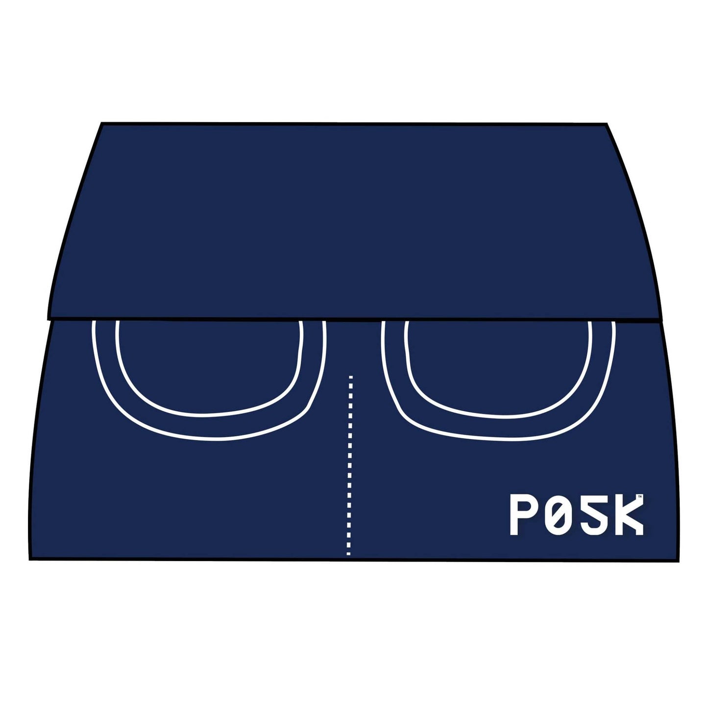 P05K™ | Navy Ponte De Roma Waist Pockets Skirt-Waist Pockets-Thrum State