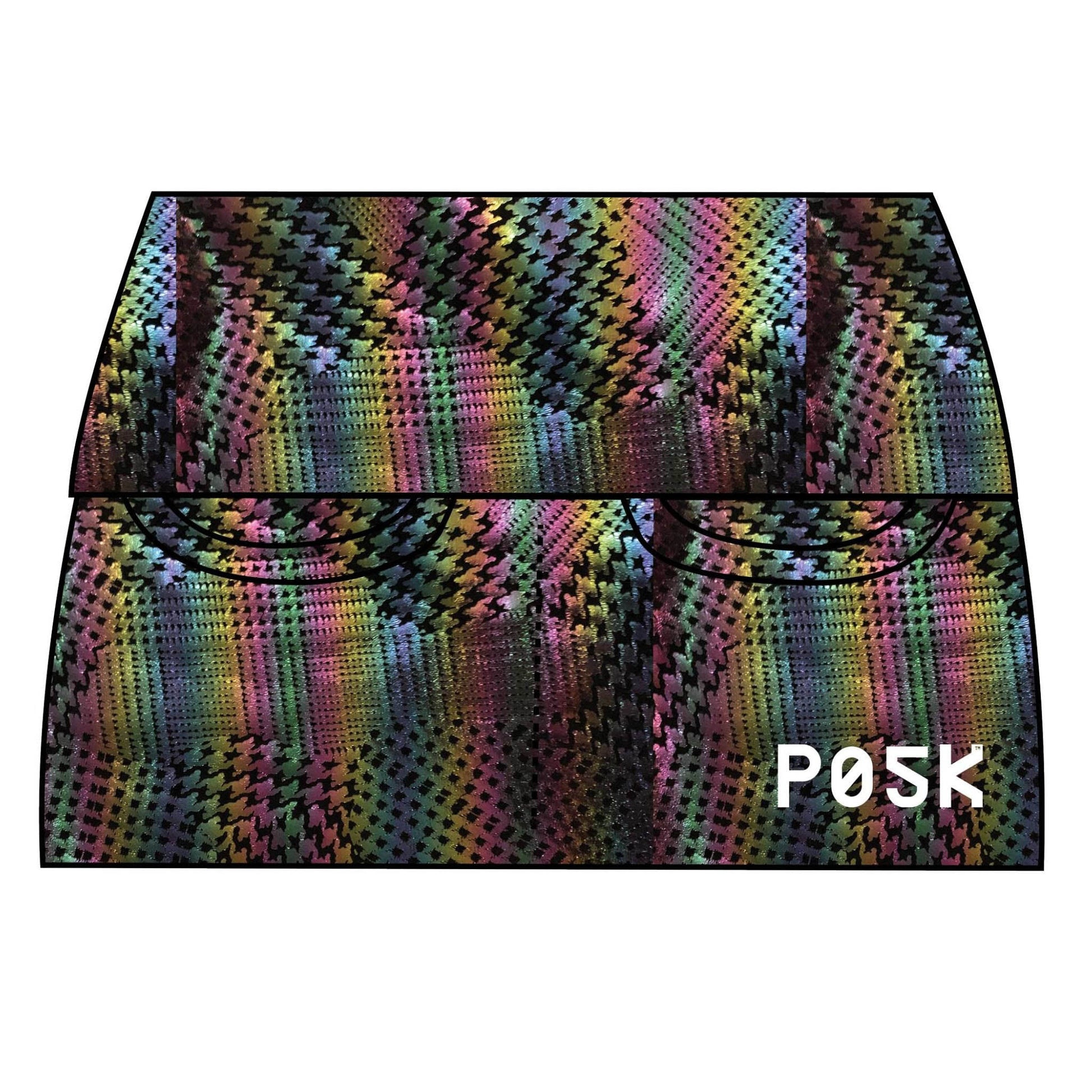 P05K™ | Prism Vortex Rave Holographic Waist Pockets Skirt-Waist Pockets-Thrum State