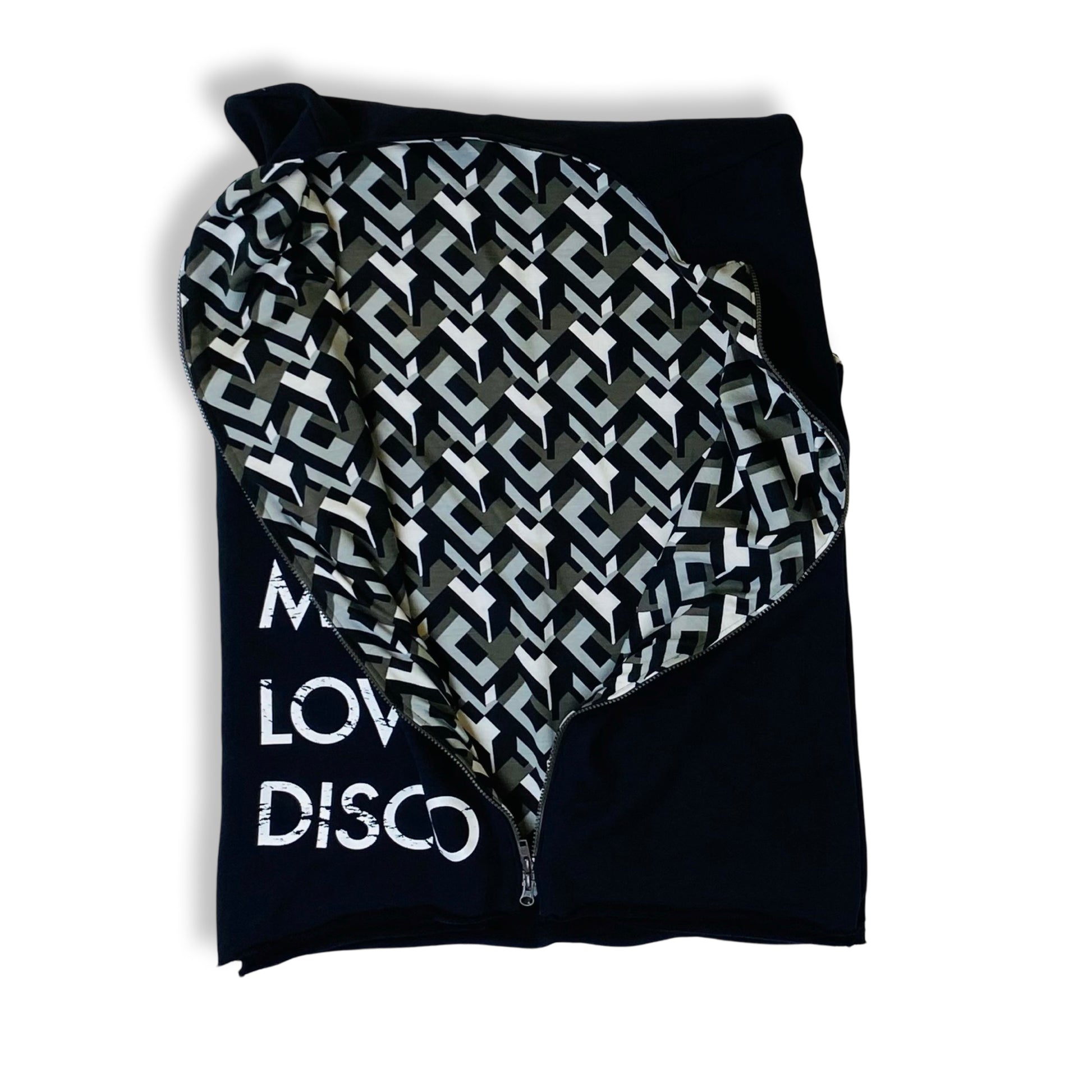 SAMPLE Real Men Love Disco Reversible Sleeveless Sweatshirt Jacket-Jackets-Medium/Large-Thrum State