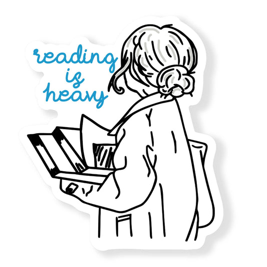 Reading Is Heavy Sticker-Decorative Stickers-Thrum State