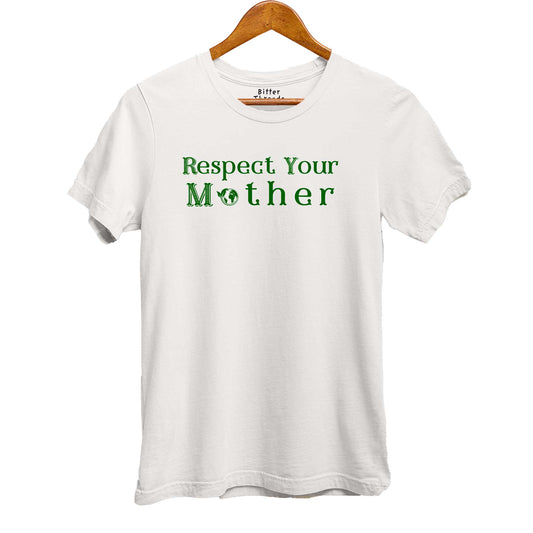 Respect Your Mother Unisex Organic Cotton T-Shirt-White-S-Hagsters